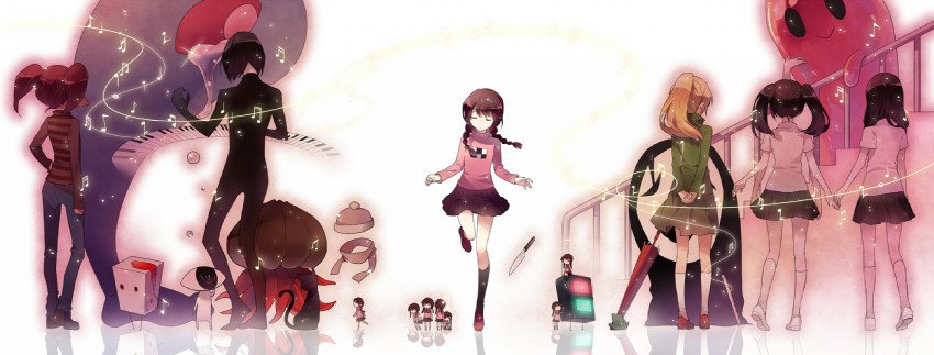 madotsuki, poniko, monoko, uboa, monoe, and 7 more (yume nikki) drawn by rella