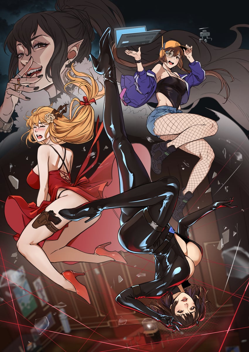scheherazade, elise, and rafina (brown dust and 1 more) drawn by yukimpoi