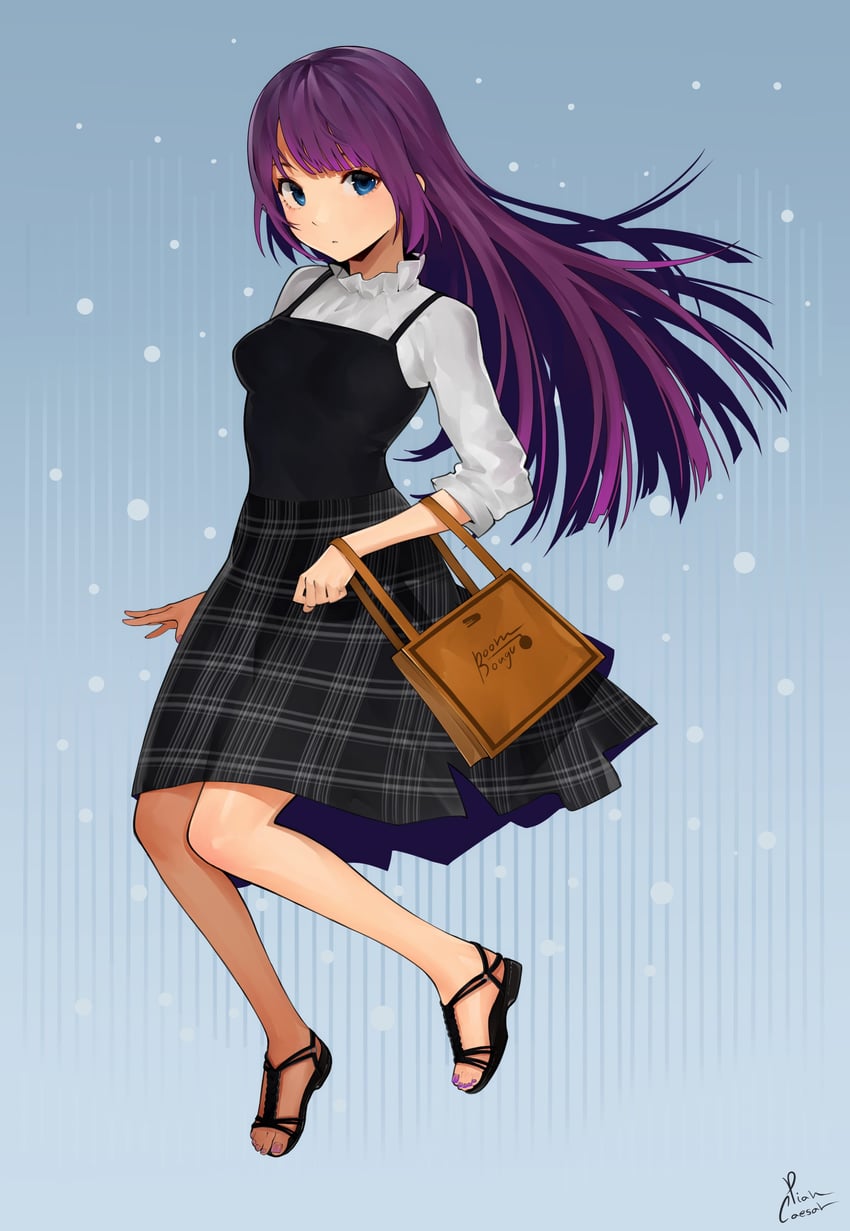 senjougahara hitagi (monogatari and 1 more) drawn by piancaesar