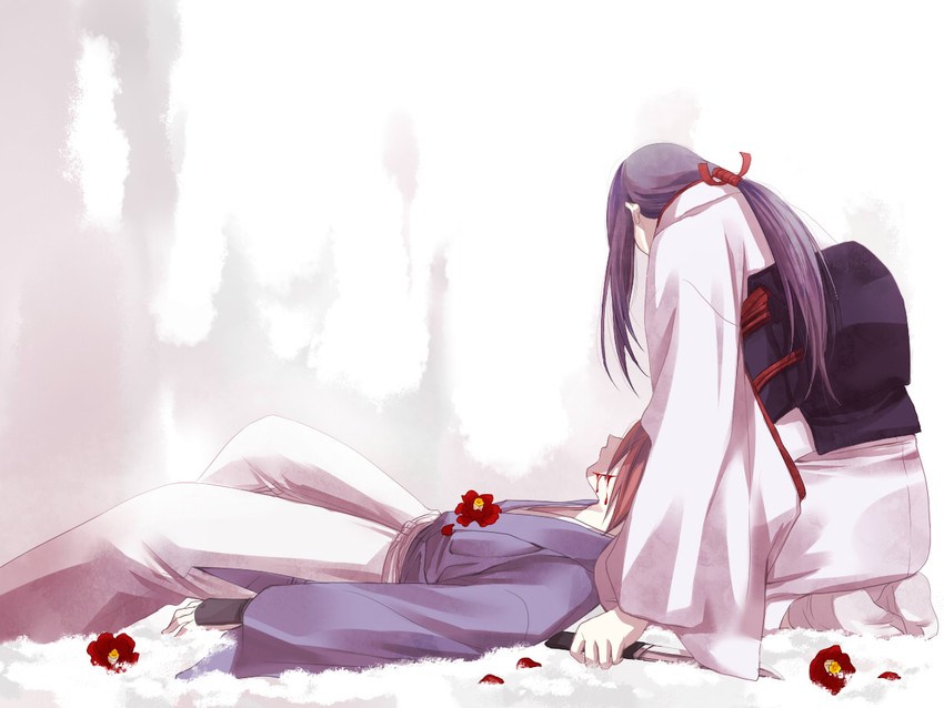 himura kenshin and yukishiro tomoe (rurouni kenshin) drawn by sabachon