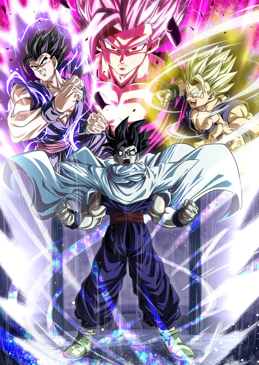 son gohan and gohan beast (dragon ball and 2 more) drawn by sekitsuki_hayato
