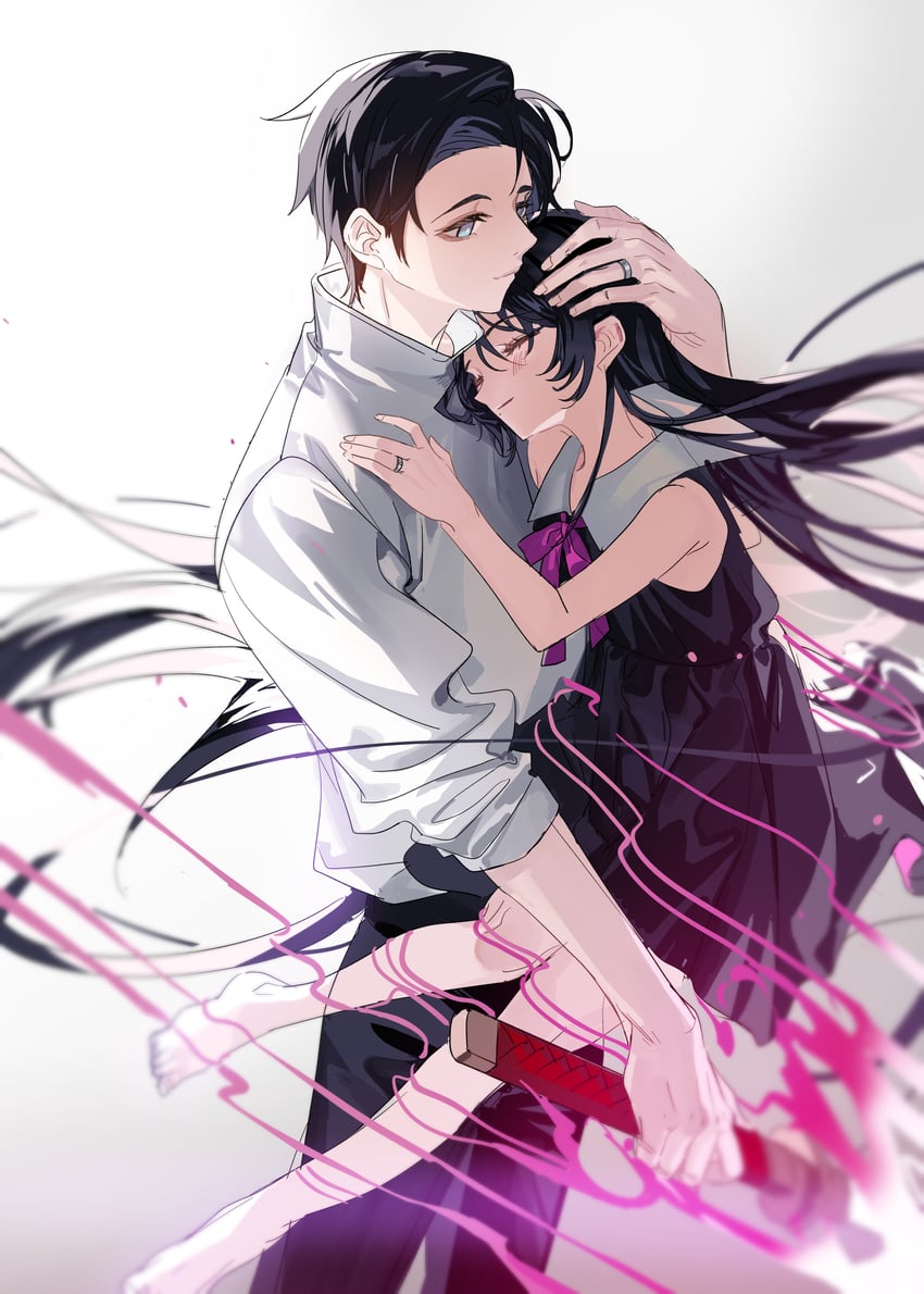 okkotsu yuuta and orimoto rika (jujutsu kaisen) drawn by mona0101