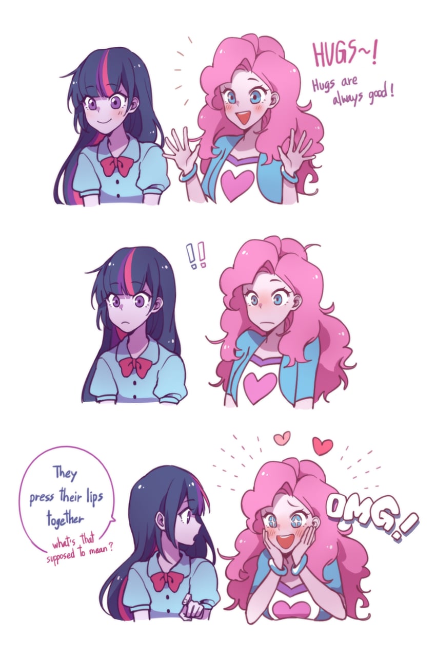 twilight sparkle and pinkie pie (my little pony and 2 more) drawn by dcon_34