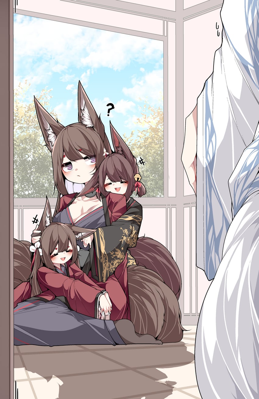 kaga, amagi, amagi-chan, and akagi-chan (azur lane) drawn by samip