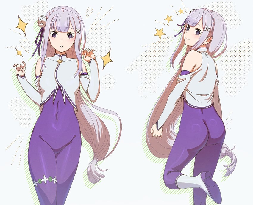 emilia and fortuna (re:zero kara hajimeru isekai seikatsu) drawn by ae_(im_aedf)