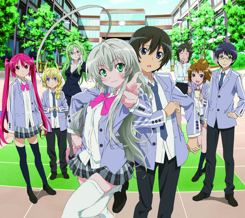 nyarlathotep, cthugha, hastur, yasaka mahiro, kurei tamao, and 3 more (haiyore! nyaruko-san)