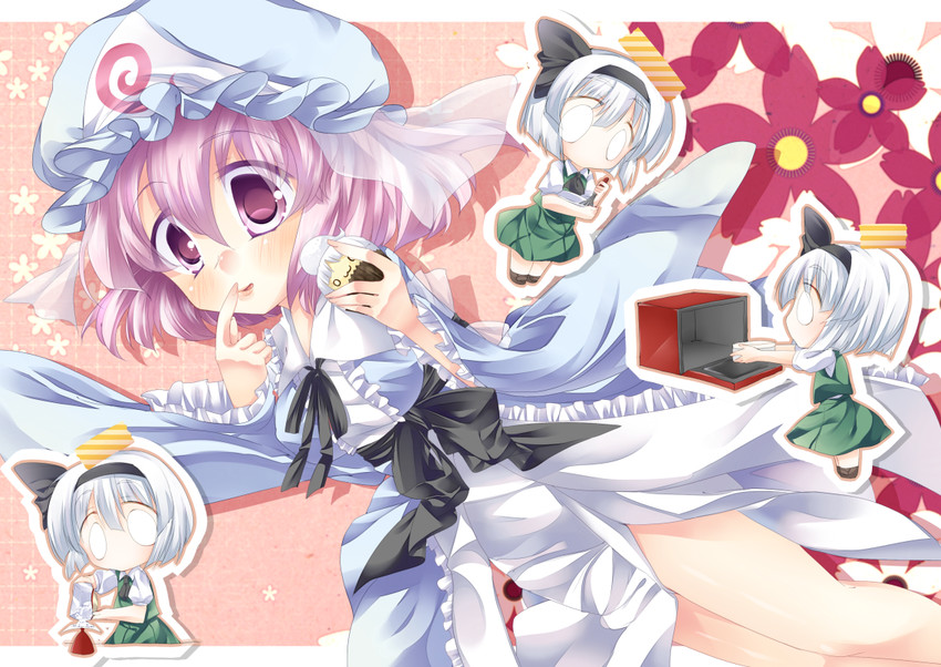 konpaku youmu and saigyouji yuyuko (touhou) drawn by iyokan-zeri
