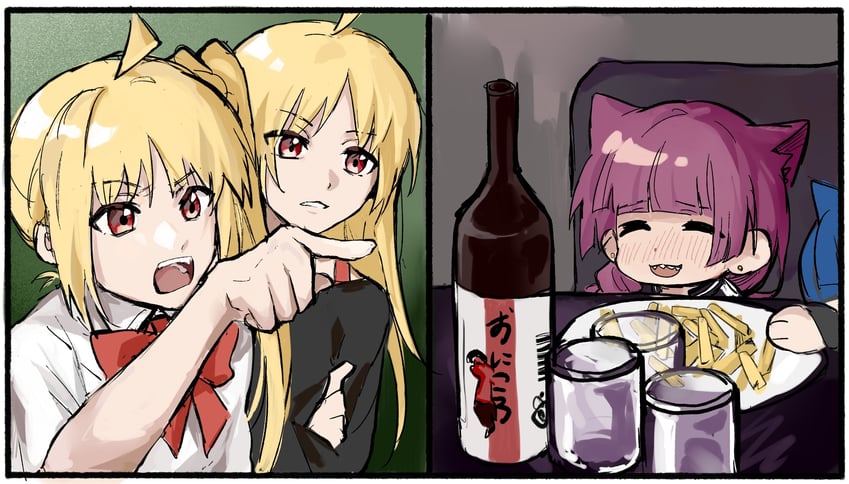ijichi nijika, yamada ryo, hiroi kikuri, and ijichi seika (bocchi the rock!) drawn by vinylllll