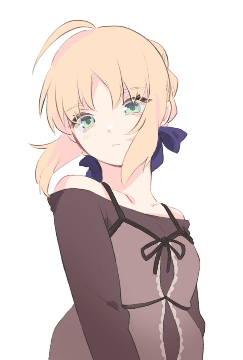 artoria pendragon and saber (fate and 1 more) drawn by suzuakks
