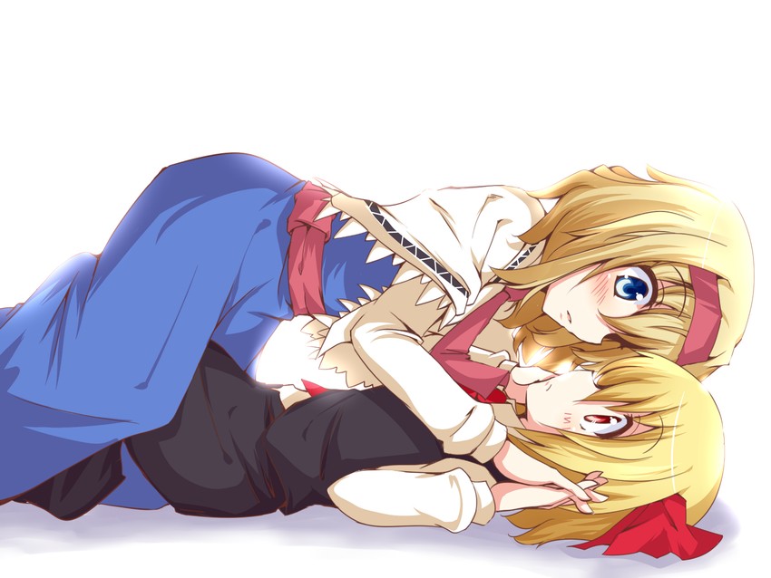 alice margatroid and rumia (touhou) drawn by chata_maru_(irori_sabou)