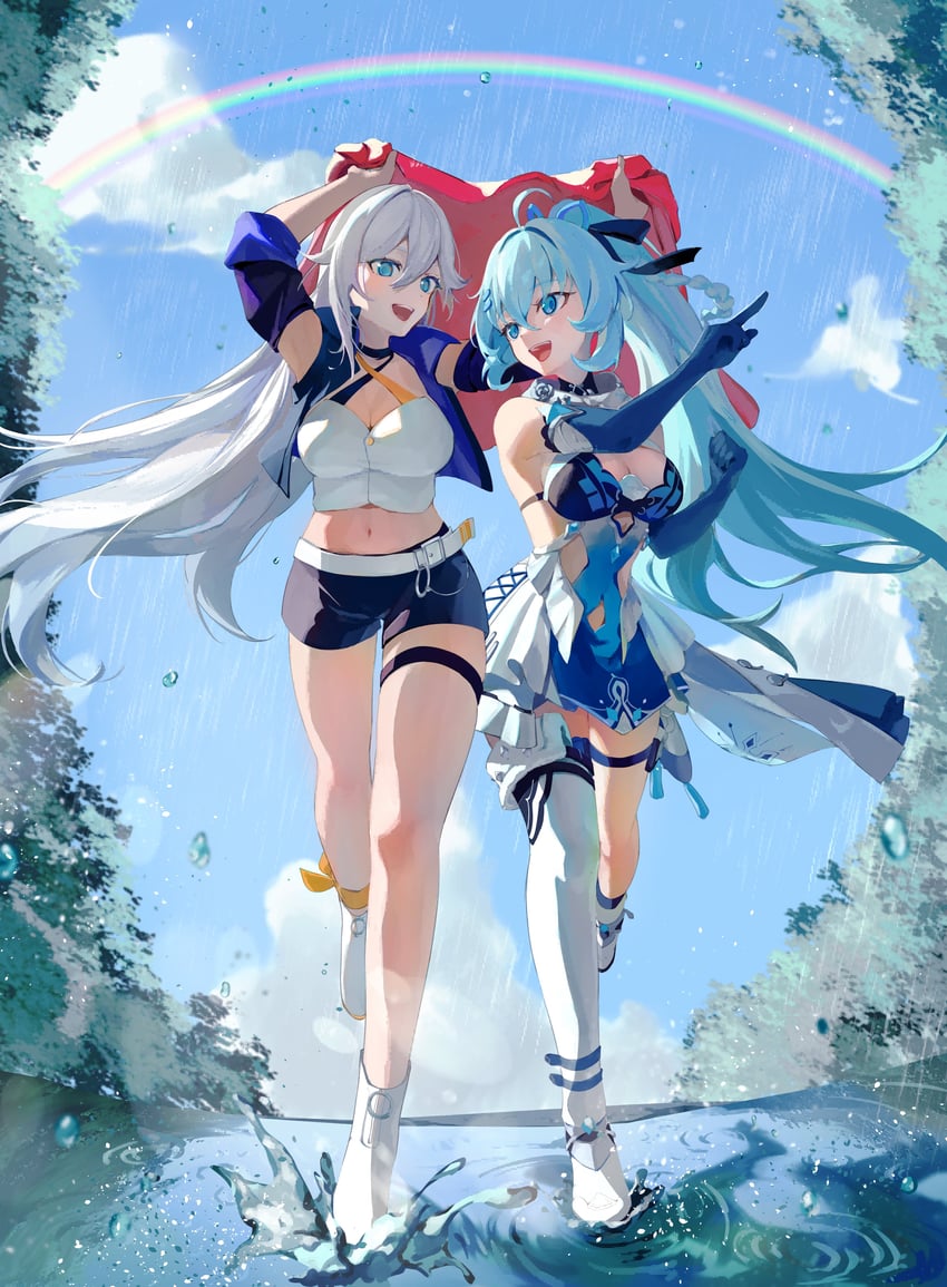cecilia schariac and shigure kira (honkai and 1 more) drawn by roena