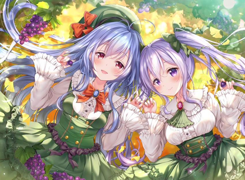 aoba chise and aoba rena (aoba project) drawn by sakura_moyon