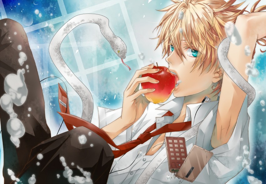 kagamine len (vocaloid and 1 more) drawn by hakuseki