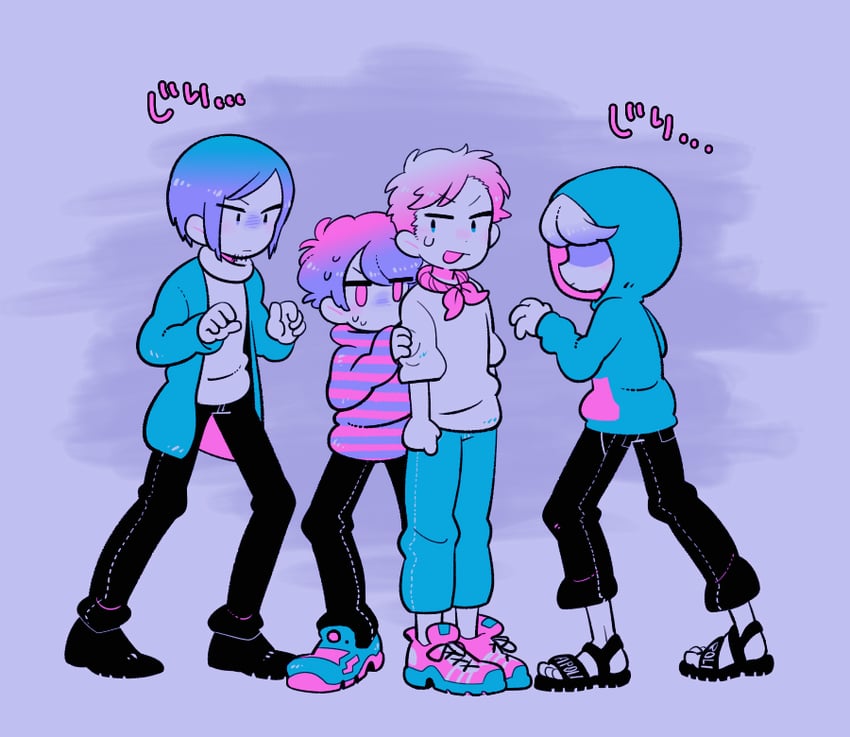 jack-o' ran-tan, hacchi, sugiru, and shu3 (napoli no otokotachi) drawn by xoxox0x