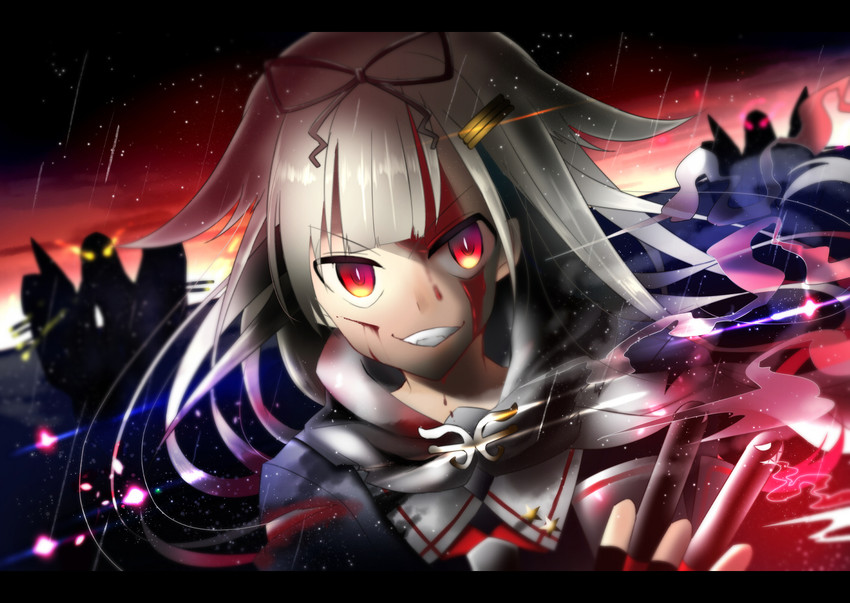 yuudachi, yuudachi kai ni, and ru-class battleship (kantai collection) drawn by fujiyama_ichiha