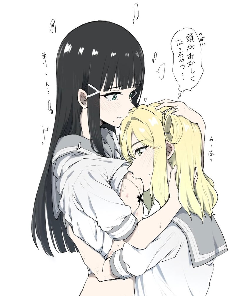 kurosawa dia and ohara mari (love live! and 1 more) drawn by yakult9a