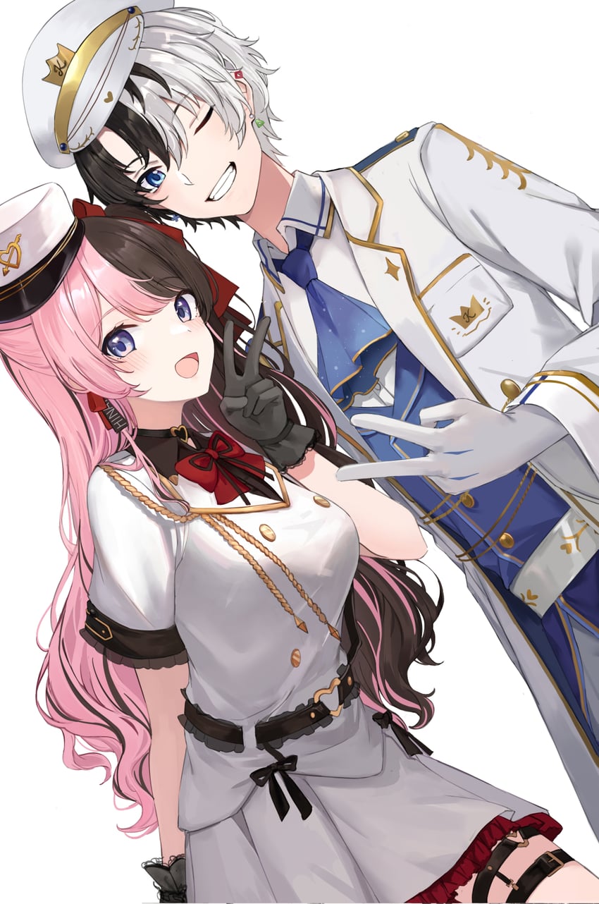 tachibana hinano and kamito (indie virtual youtuber and 2 more) drawn by touri_tarou_(misconception)