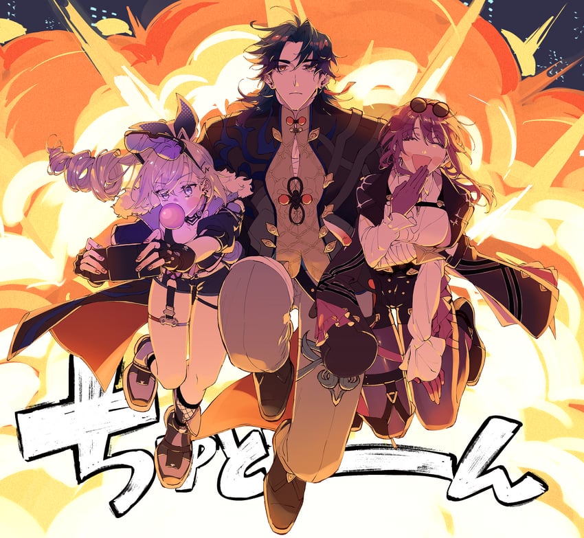 kafka, silver wolf, and blade (honkai and 1 more) drawn by sorako_(yoshida_t)