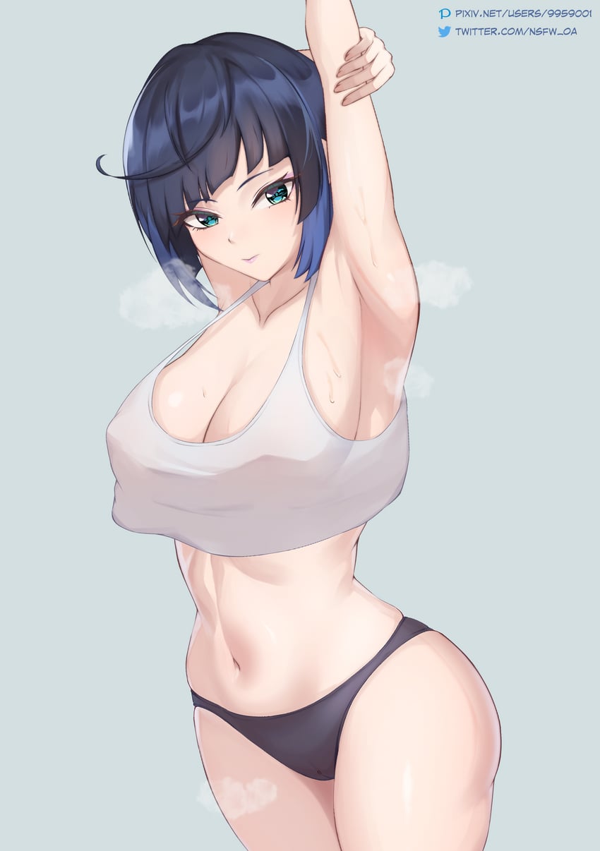 yelan (genshin impact) drawn by a-o_a