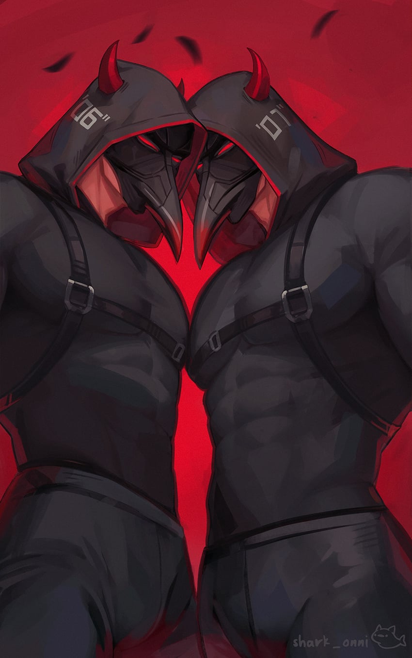 luke and kieran (love and deepspace) drawn by shark_onni