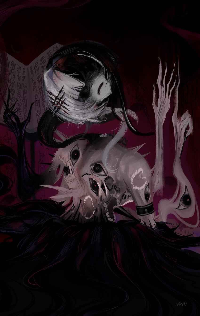 shiori novella (hololive and 1 more) drawn by nebradisk