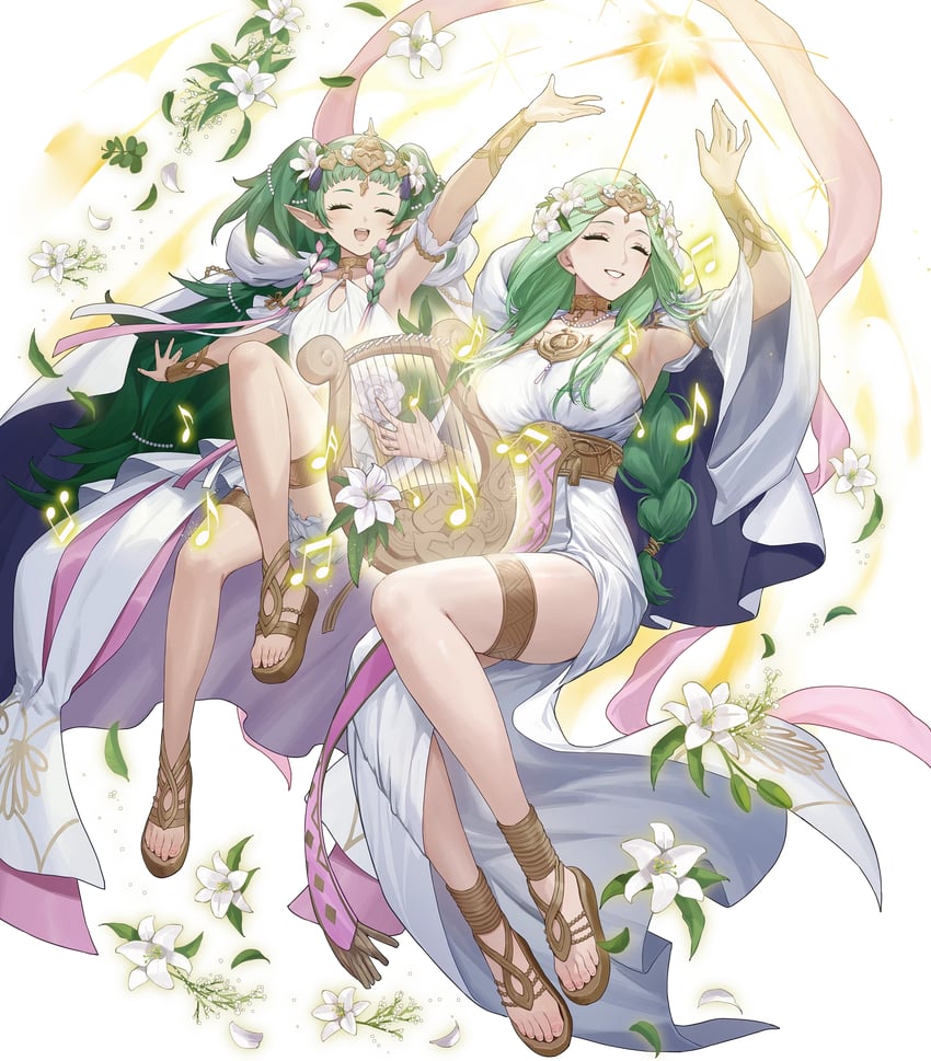 rhea and sothis (fire emblem and 2 more) drawn by ekao