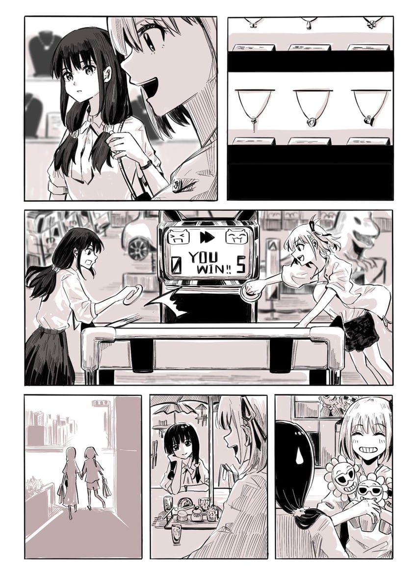 nishikigi chisato and inoue takina (lycoris recoil) drawn by vul3fu