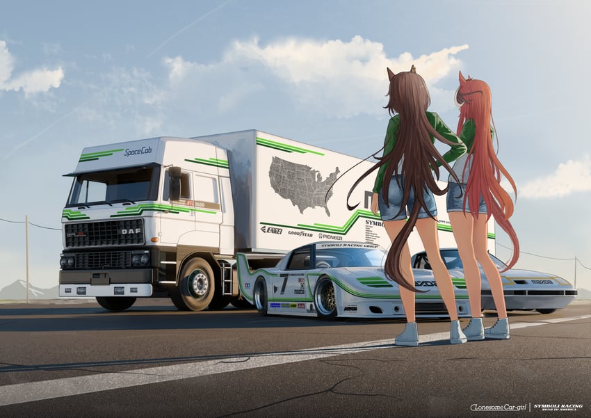 symboli rudolf and speed symboli (umamusume) drawn by run_rotary