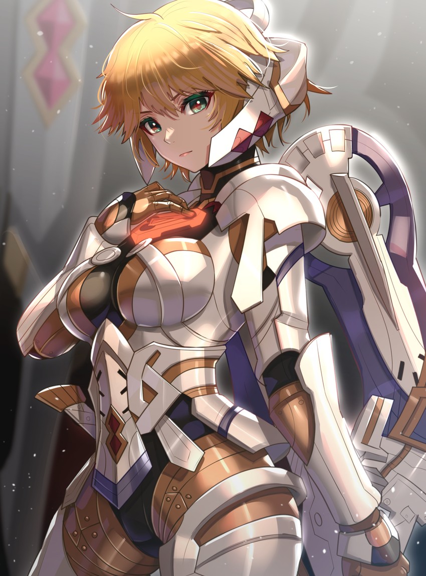 fiora and mecha-fiora (xenoblade chronicles and 1 more) drawn by gonzarez