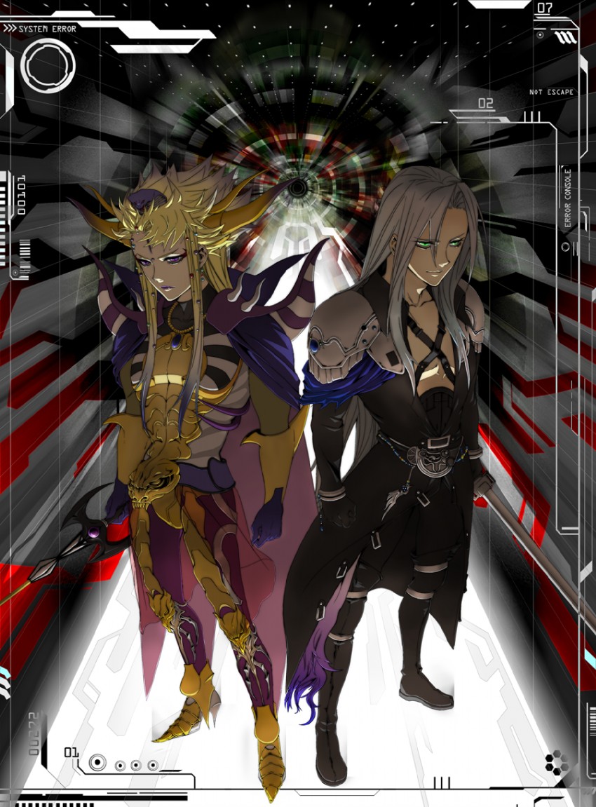 sephiroth and emperor (final fantasy and 5 more) drawn by amazake_(minidora373)