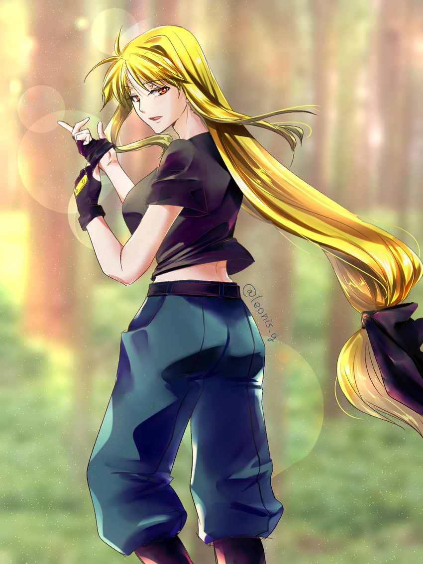 fate testarossa (lyrical nanoha and 1 more) drawn by leonis_g