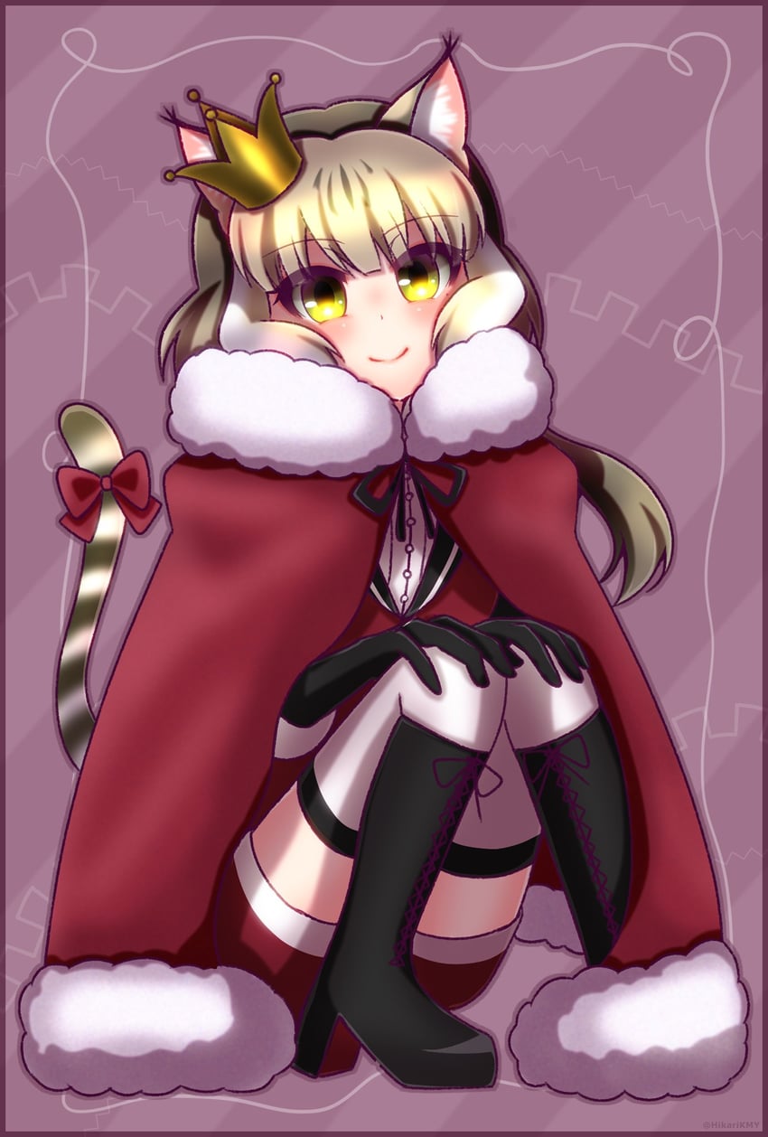 jungle cat (kemono friends and 2 more) drawn by hikarikmy