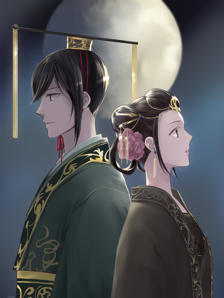 liu shouxue and xia gaojun (koukyuu no karasu) drawn by mae10yoko
