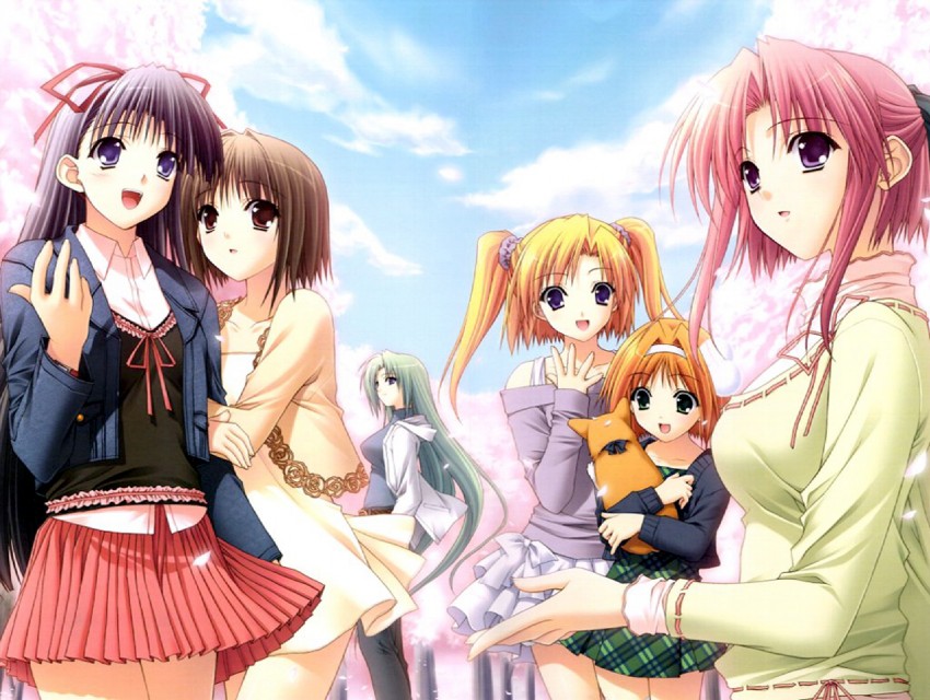 nagase sayaka, morisaki nao, yuu yamanami, nitta aki, inatsuki nanami, and 1 more (soul link) drawn by suzuhira_hiro