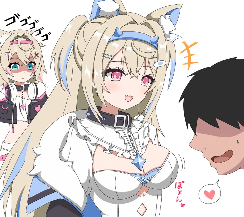 fuwawa abyssgard and mococo abyssgard (hololive and 1 more) drawn by kohau1410