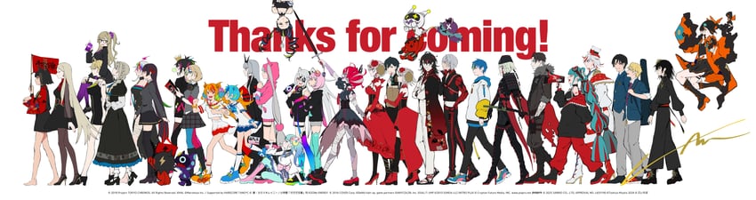 hatsune miku, kureiji ollie, magical mirai miku, vox akuma, fulgur ovid, and 13 more (hololive and 12 more) drawn by lam_(ramdayo)