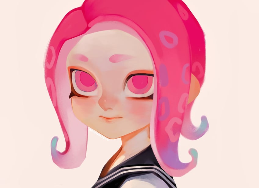 octoling player character and octoling girl (splatoon) drawn by ouoxz0t881876