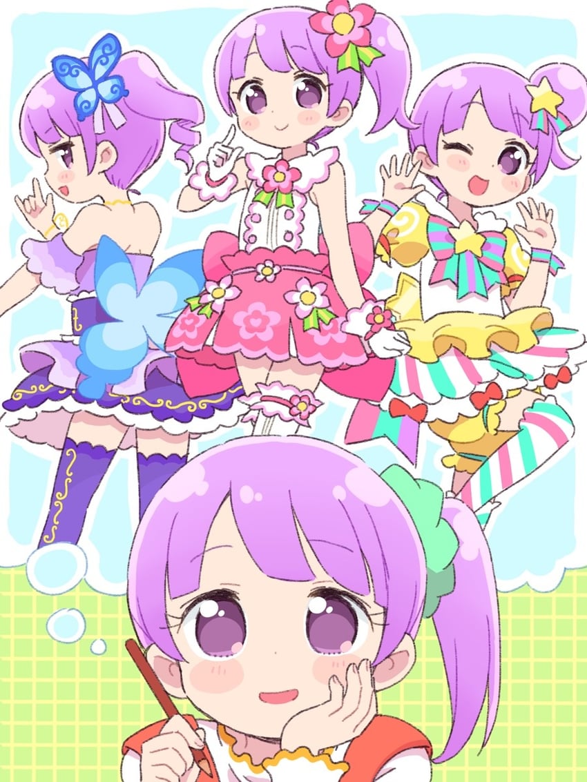 manaka non, pinon, kanon, and junon (pretty series and 1 more) drawn by ikzw