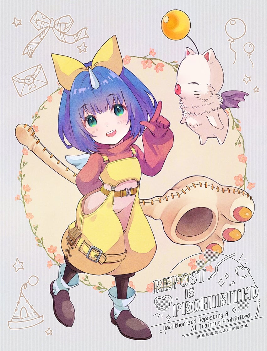moogle and eiko carol (final fantasy and 1 more) drawn by quichi_91