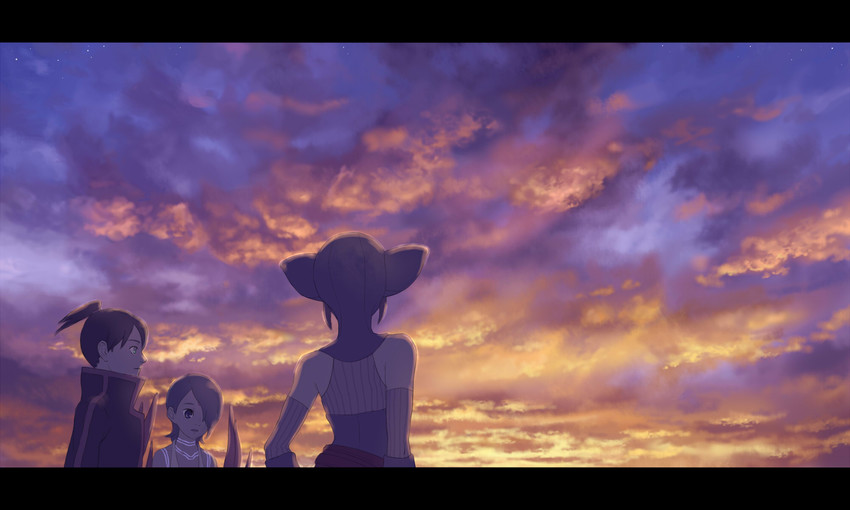 nina, lin, and ryu (breath of fire and 1 more) drawn by xi