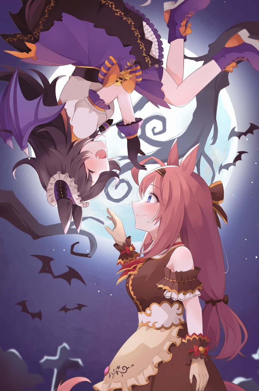 rice shower and mihono bourbon (umamusume) drawn by coco_(coco_rr)