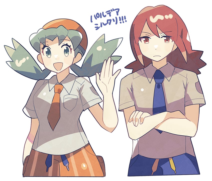 silver and kris (pokemon and 2 more) drawn by anidler91