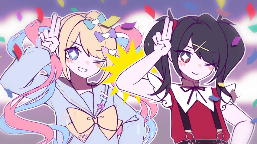 chouzetsusaikawa tenshi-chan and ame-chan (needy girl overdose and 1 more) drawn by mika_(mika_tan002)