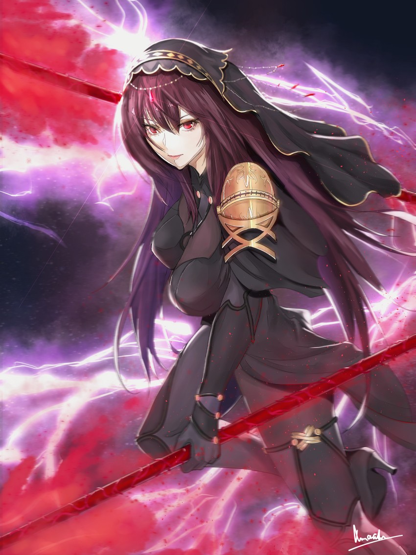scathach (fate and 2 more) drawn by asurada_yui