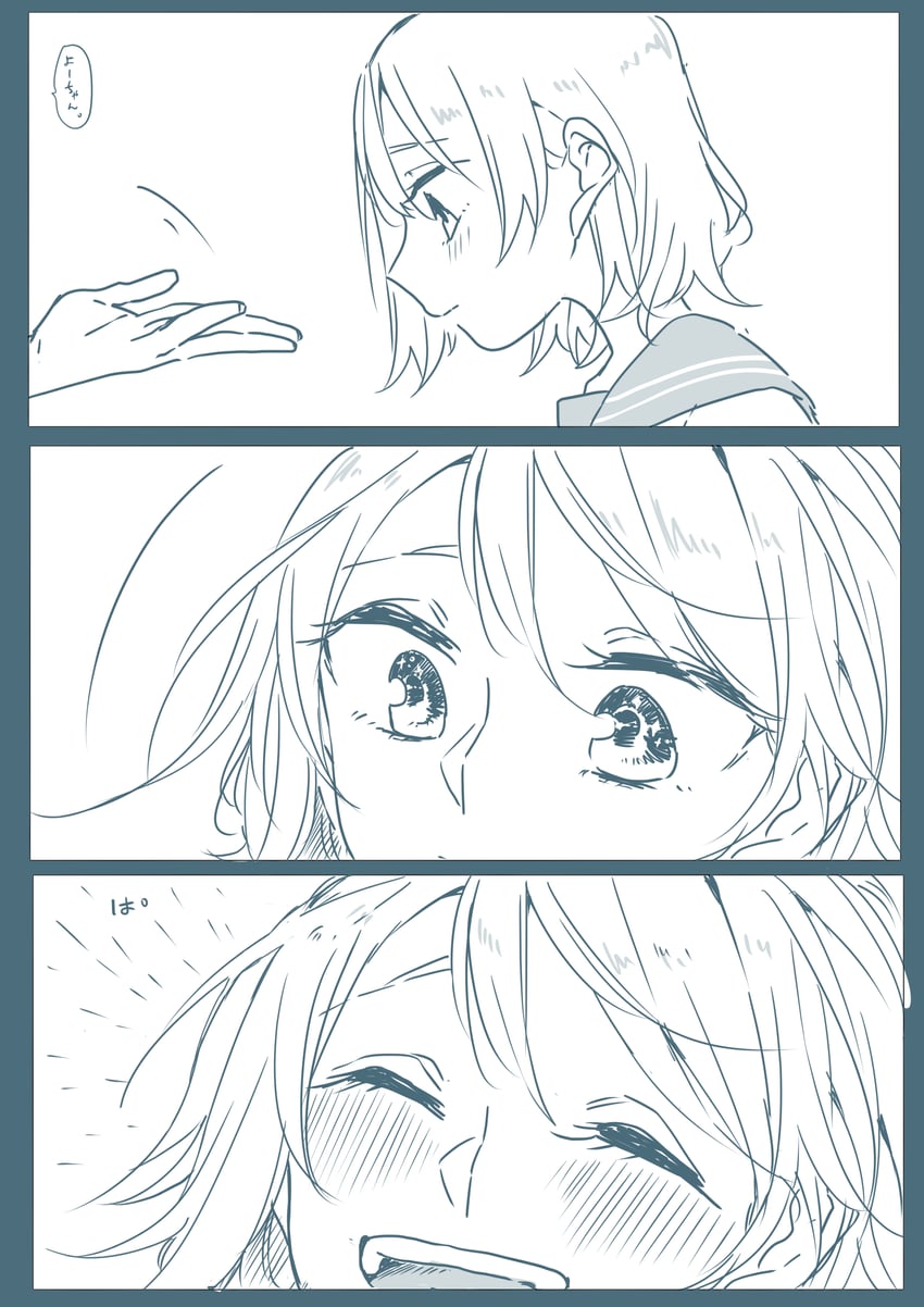 watanabe you and takami chika (love live! and 1 more) drawn by kashikaze