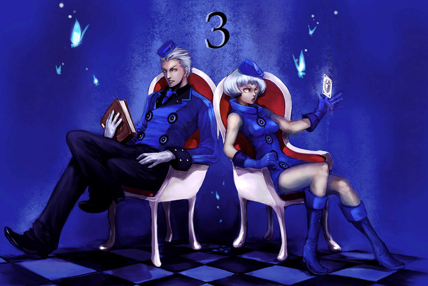 elizabeth and theodore (persona and 2 more) drawn by rencho_(ren_kasui)