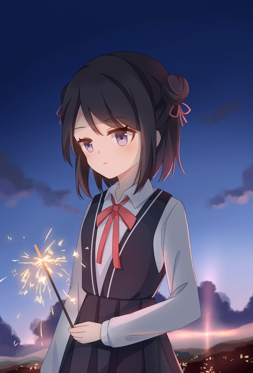 kuroe (mahou shoujo madoka magica and 1 more) drawn by li_cheng_(xuexishiwokuaile19946)