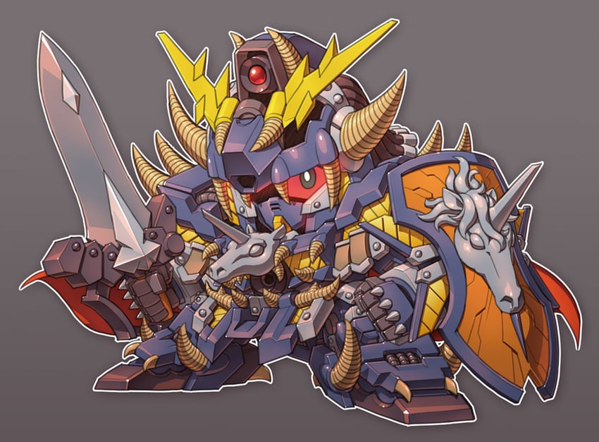 unicorn gundam (gundam and 4 more) drawn by susagane