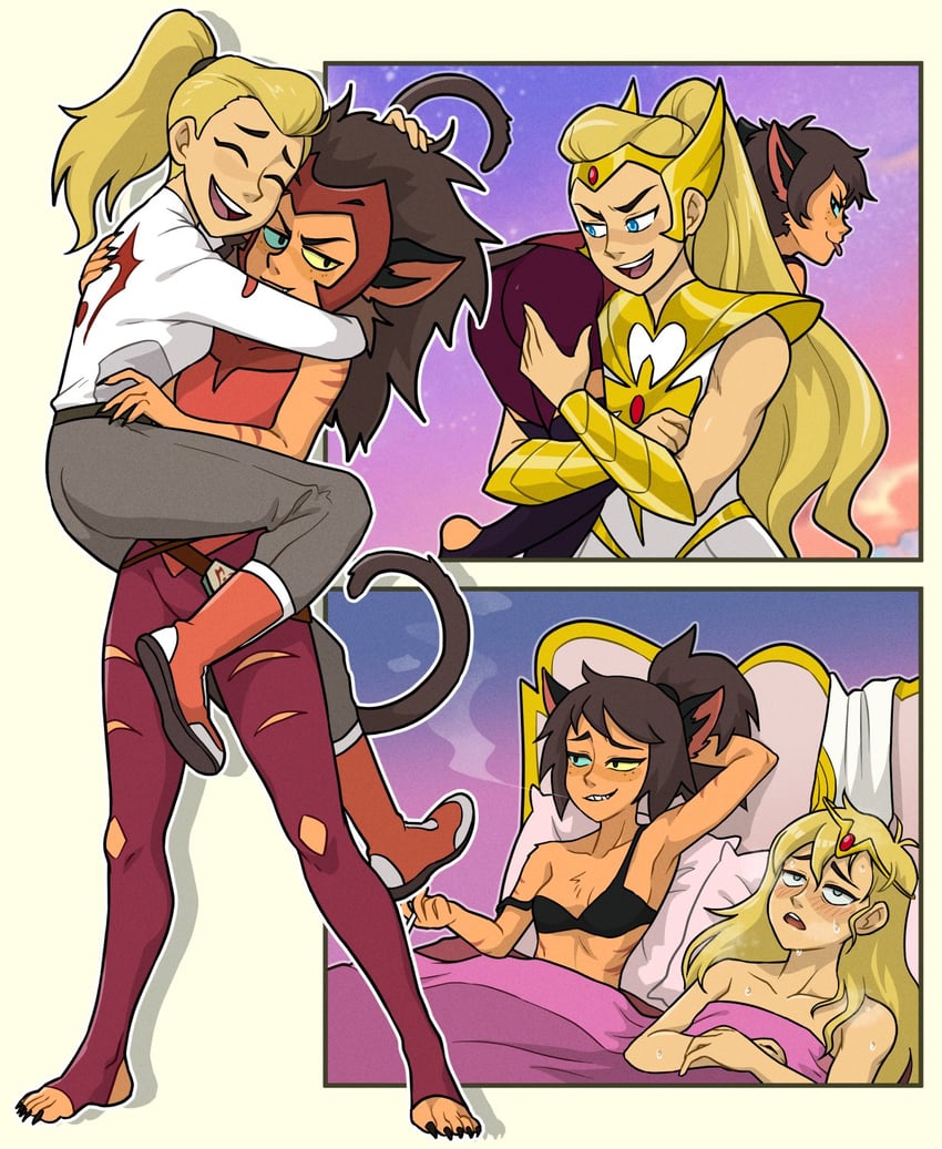 catra and adora (she-ra and the princesses of power) drawn by ta-na_(tana351)