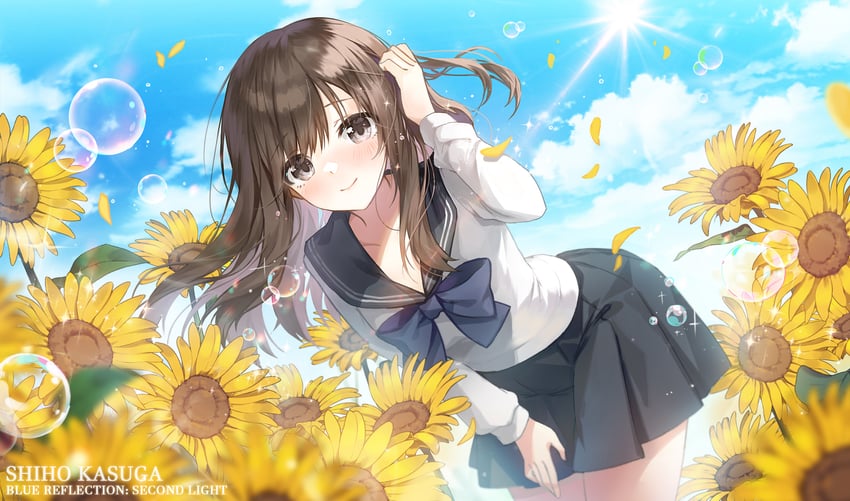 kasuga shiho (blue reflection and 1 more) drawn by apple_caramel